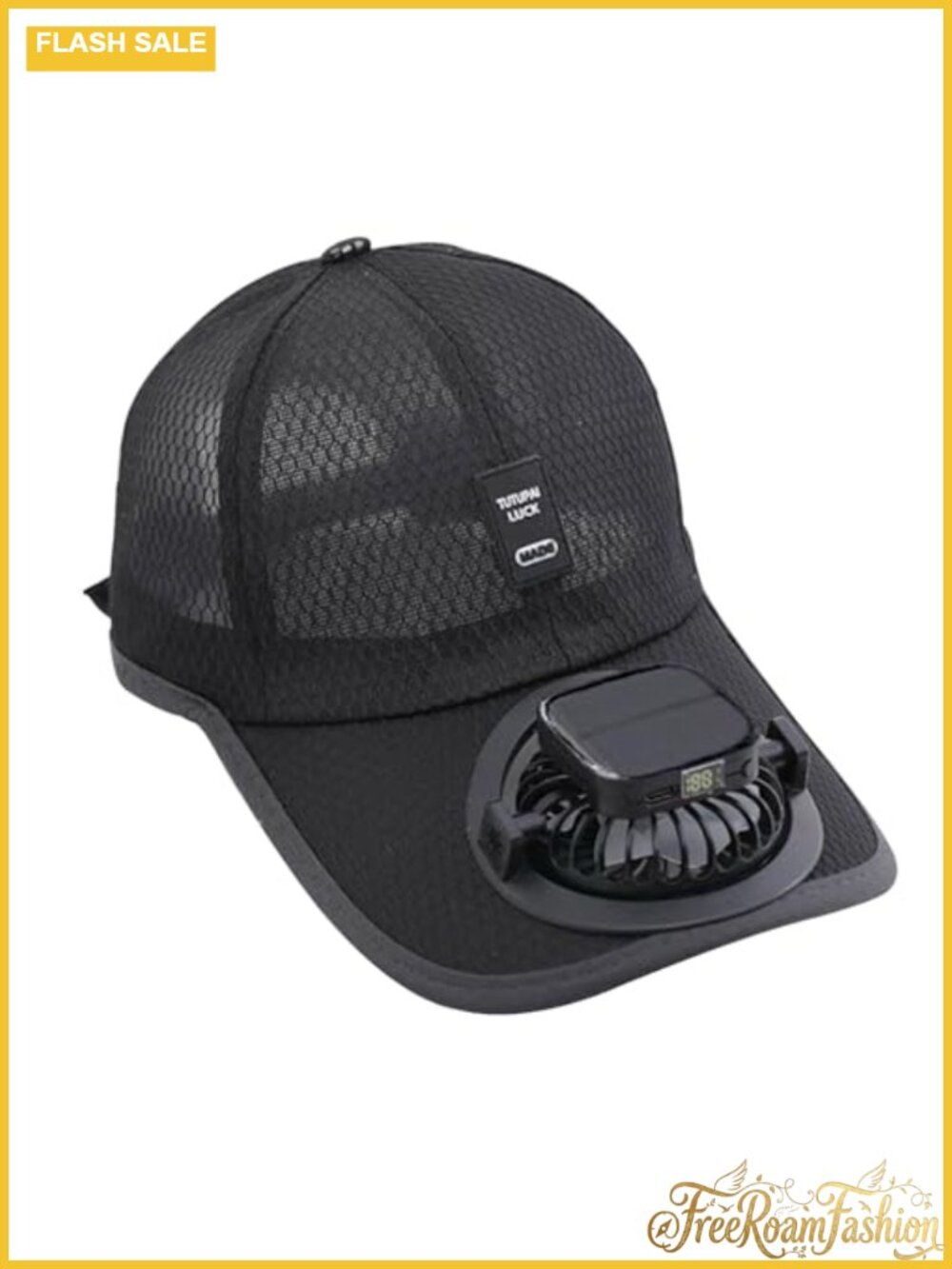 Solar Powered Cooling Fan Baseball Hat UPF50+ Detachable Fan